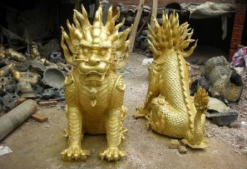 杭州幼兒園麒麟雕塑，鐵藝文化雕塑，鑄造制作