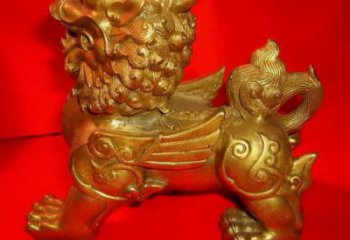 常德公園貔貅雕塑，噴砂發(fā)光雕塑，鑄銅工藝