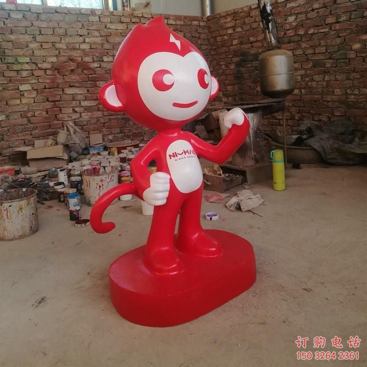 商場小猴雕塑加工商 仿真動物雕塑 店門口小品