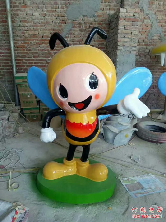 海南抽象蜜蜂雕塑 店門(mén)口彩繪雕塑 步行街?jǐn)[件