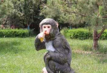 庭院小猴雕塑 城市古銅色雕塑 動物小品