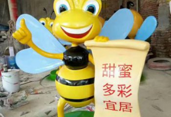 江西門口蜜蜂雕塑 售樓處仿真雕塑 彩繪小品