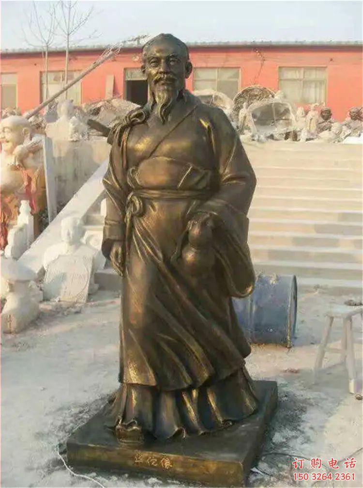 鑄銅華佗雕塑生產(chǎn)廠家 景觀美陳名醫(yī)雕塑 現(xiàn)代藥王雕塑