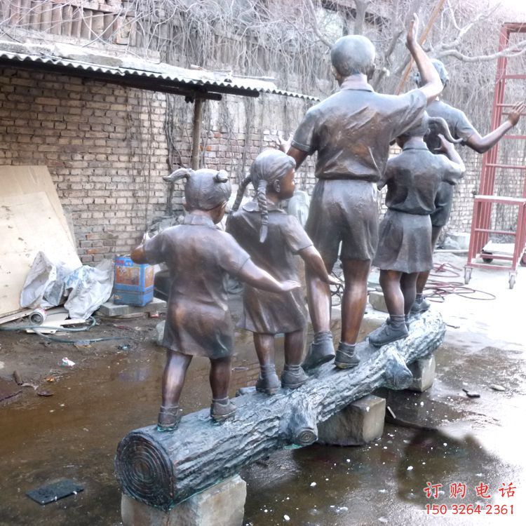 廣場小孩子雕塑廠家 抽象景觀兒童雕塑 烤漆童趣雕塑
