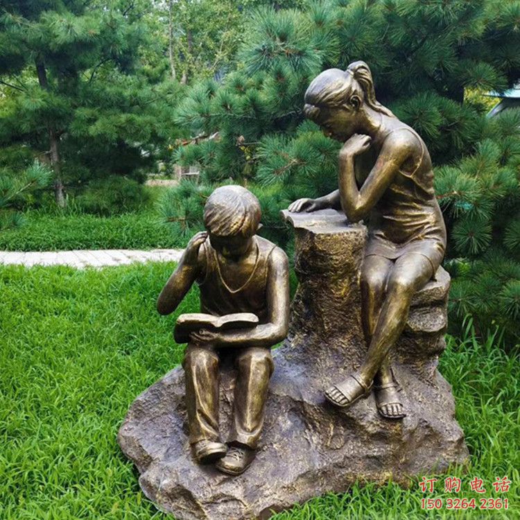 小孩子雕塑廠家 仿真景觀玩耍雕塑 烤漆童趣雕塑廠家