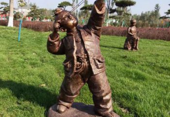 村口小孩子雕塑廠家 景觀玩耍雕塑 公園童趣雕塑