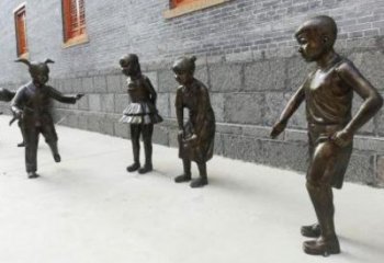 大門口小孩子雕塑廠家 發(fā)光公園兒童雕塑 仿真童趣雕塑