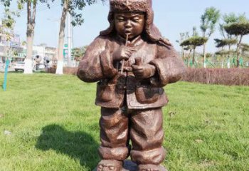 大型小孩子雕塑廠家 歐式步行街玩耍雕塑 彩繪童趣雕塑