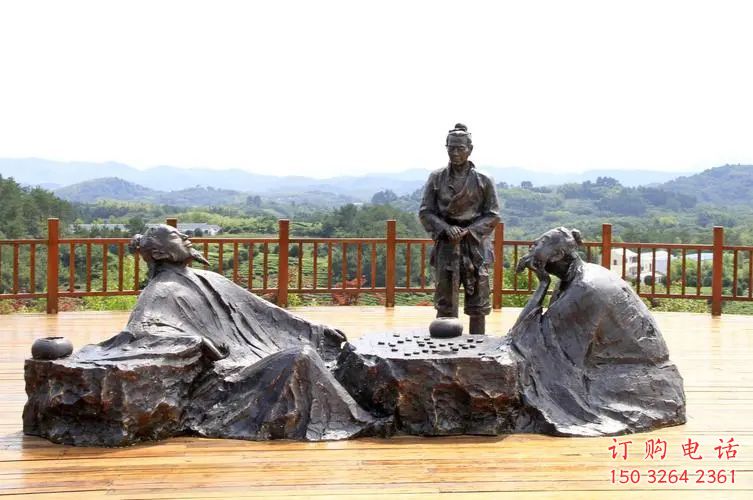 公園下棋雕塑廠家，童趣主題，廣場雕塑擺件