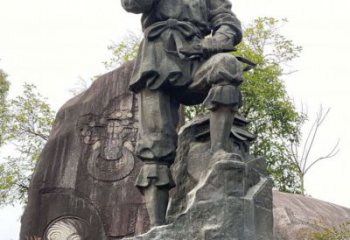 青銅魯班雕塑加工 歐式步行街手藝人雕塑 大型商場木匠雕塑
