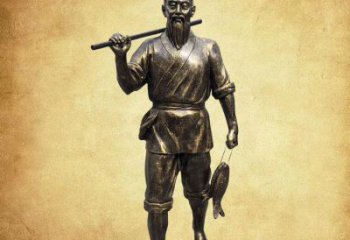 售樓處漁夫雕塑 商業(yè)街雕塑 民俗擺件