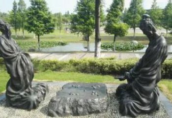 戶外下棋雕塑廠家，童趣主題，廣場雕塑小品