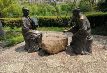 烤漆下棋雕塑廠家，童趣主題，仿古抽象雕塑擺件