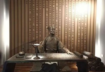 司馬遷雕塑，鑄銅人物銅雕廠家 (4)
