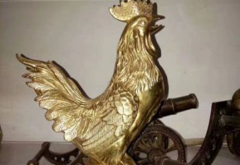 銅公雞雕塑廠家，鑄銅家禽動(dòng)物，公園仿真銅雕 (3)