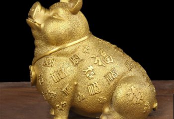 銅豬雕塑廠(chǎng)家，仿真銅雕動(dòng)物，銅雕豬制作公司