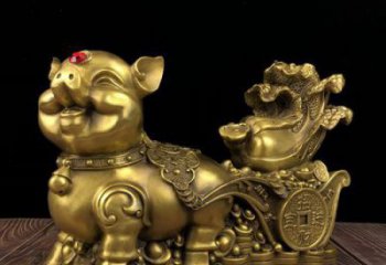 銅豬雕塑廠家，仿真銅雕動物，銅雕豬制作加工 (9)