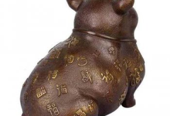 銅豬雕塑廠家，仿真銅雕動(dòng)物，銅雕豬制作加工 (14)