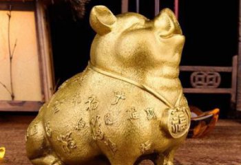 銅豬雕塑廠家，仿真銅雕動(dòng)物，銅雕豬制作加工 (15)