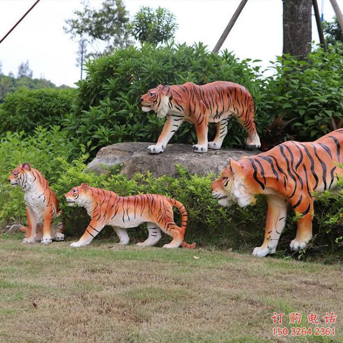承接公園老虎雕塑 酒店門口雕塑 彩繪擺件