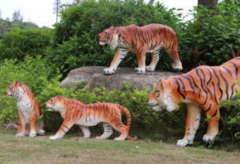 承接公園老虎雕塑 酒店門口雕塑 彩繪擺件