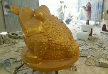 城市金蟾雕塑廠家 風(fēng)景區(qū)彩繪雕塑 抽象擺件