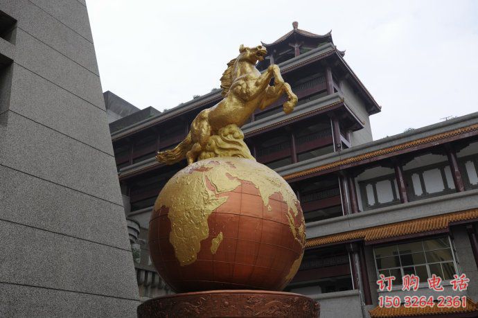 承接店門口馬踏飛燕雕塑 創(chuàng)意景觀雕塑 仿真擺件