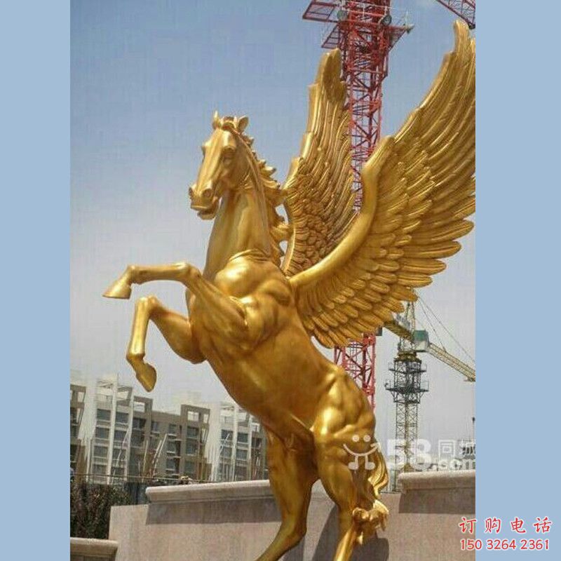 田間馬踏飛燕雕塑效果圖 彩繪仿真雕塑 園林?jǐn)[件