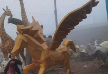 廣場飛馬雕塑制造商 公園仿真雕塑 抽象擺件