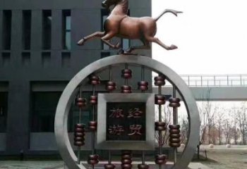 公園馬踏飛燕雕塑生產(chǎn)商 酒店門口雕塑 彩繪擺件