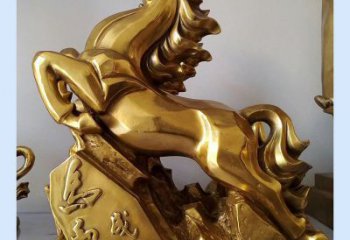 園林馬踏飛燕雕塑實(shí)景圖 城市廣場雕塑 步行街?jǐn)[件