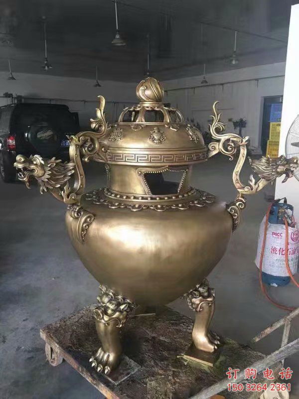 大型博山爐造型銅雕塑