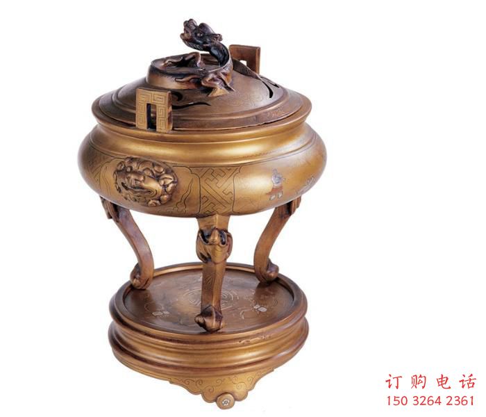 黃銅材質(zhì)博山爐雕塑
