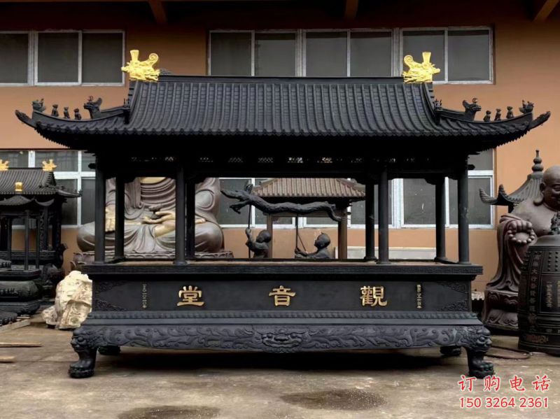 觀音殿寶蓋化紙爐雕塑