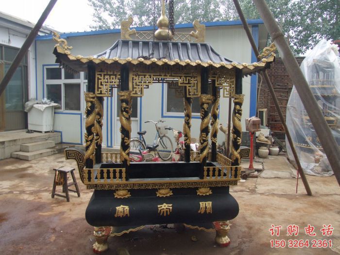 龍柱化紙爐雕塑