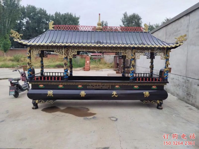 長(zhǎng)形帶蓋化紙爐雕塑