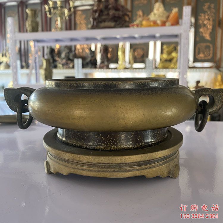 雙耳宣德爐雕塑