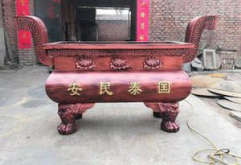 刻花銅焚經(jīng)爐雕塑