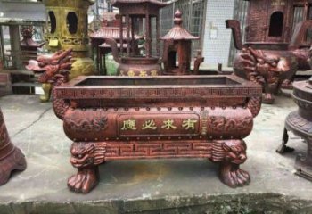 龍頭焚經(jīng)爐銅雕塑