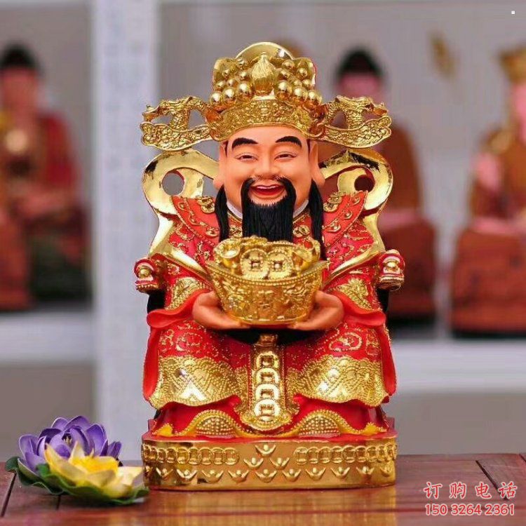 承接文財(cái)神像，玻璃鋼材質(zhì)，寺廟文財(cái)神像廠(chǎng)家