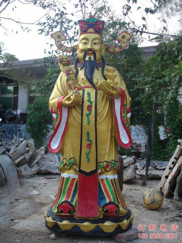 承接文財(cái)神像，現(xiàn)代工藝，玻璃鋼文財(cái)神像生產(chǎn)