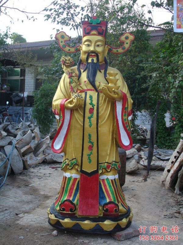 供應(yīng)文財(cái)神像，家用神像，鑄銅文財(cái)神像制作