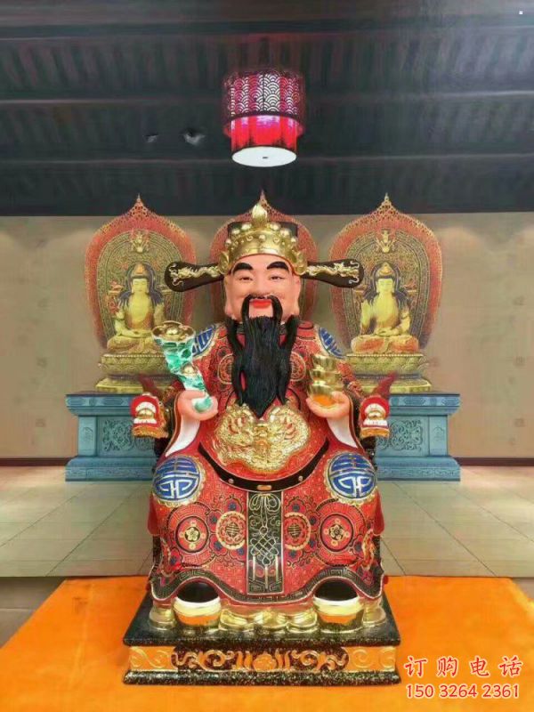 家用文財(cái)神像制作，彩繪工藝，文財(cái)神像選用