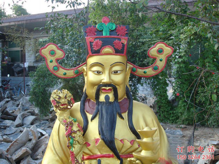 通用文財(cái)神像，家用神像，仿古文財(cái)神像廠家