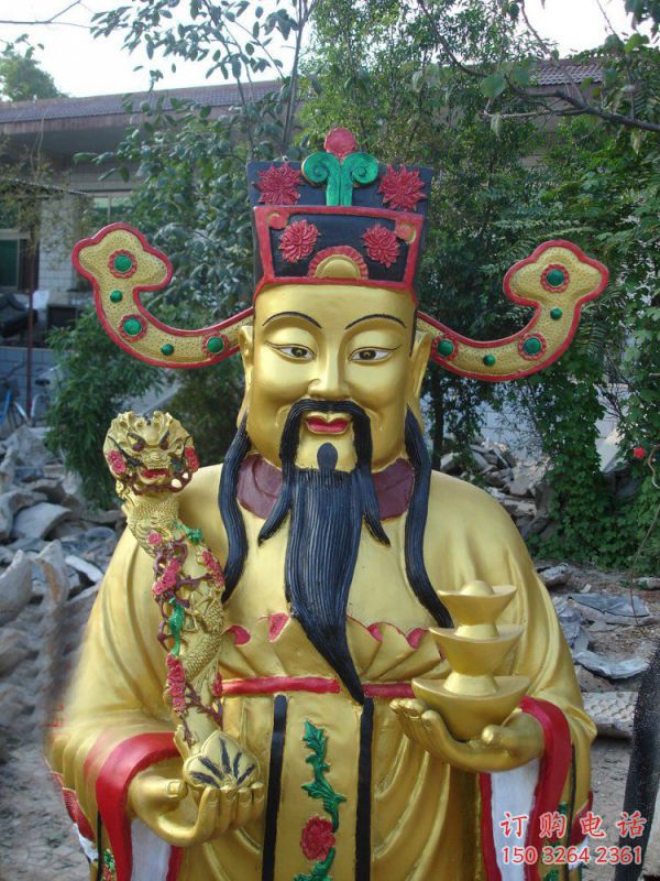 預定文財神像，家用神像，仿古文財神像廠家