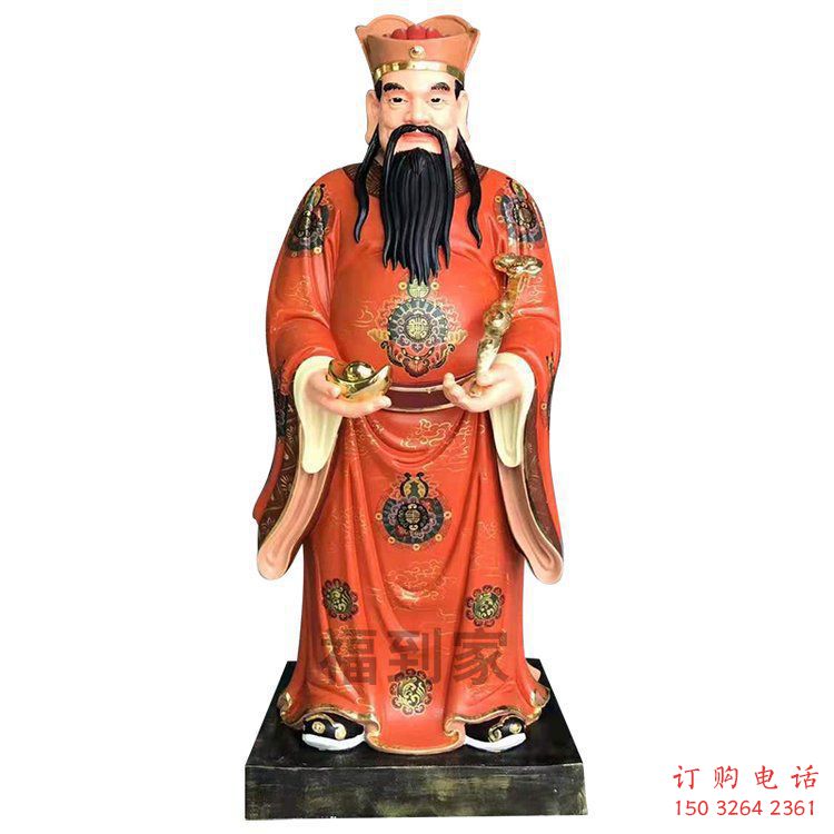 寺廟五路財神像生產(chǎn)，神像擺放，仿古五路財神像廠家