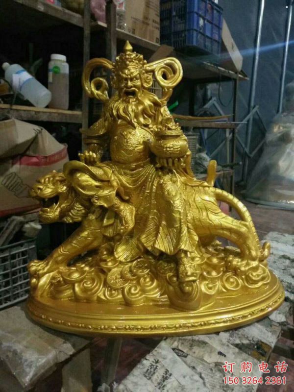 常用武財神像，鎏金效果，鑄銅武財神像生產(chǎn)