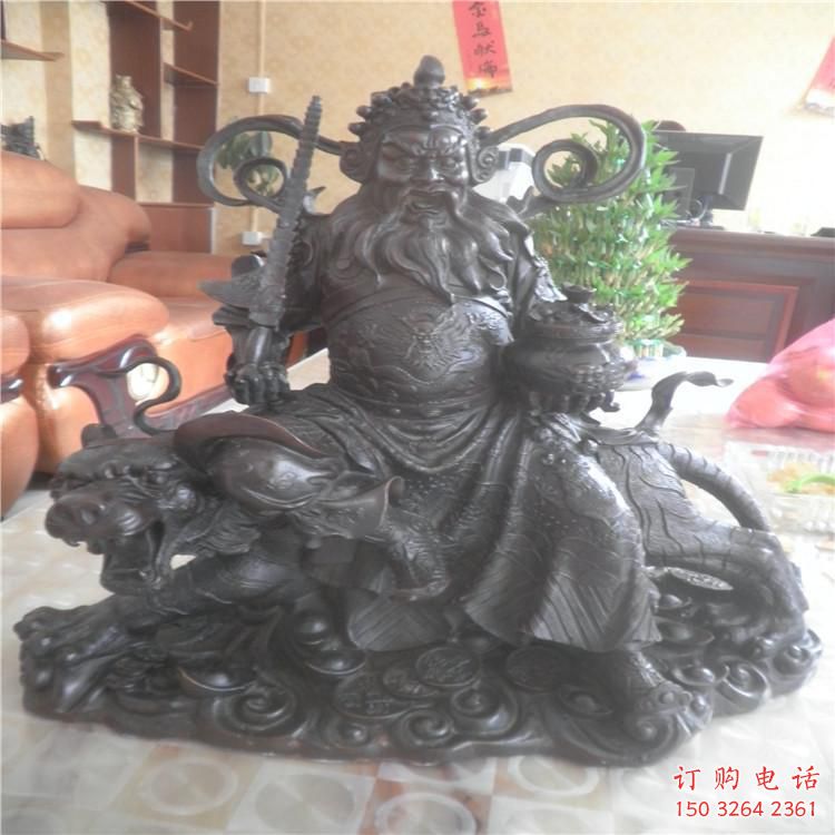 大型武財神像廠家，仿古工藝，鑄銅武財神像生產(chǎn)