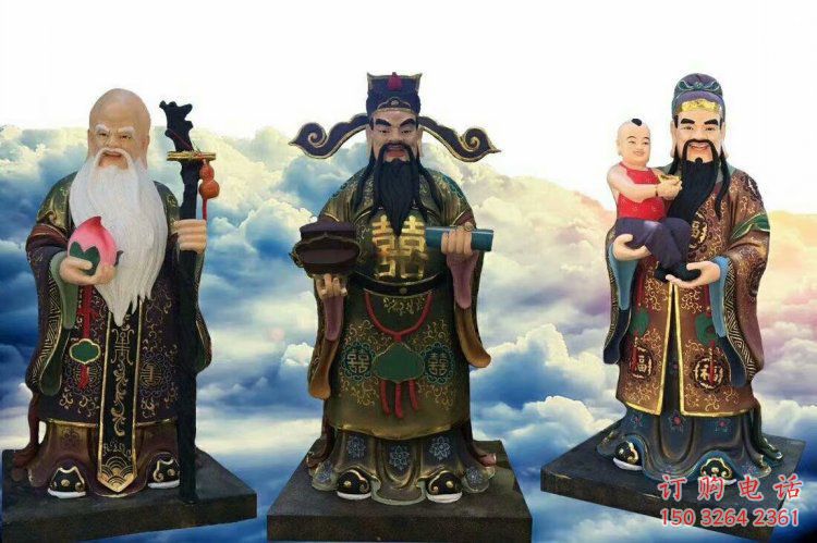 彩繪福祿壽神像廠，鑄銅工藝，福祿壽神像承接