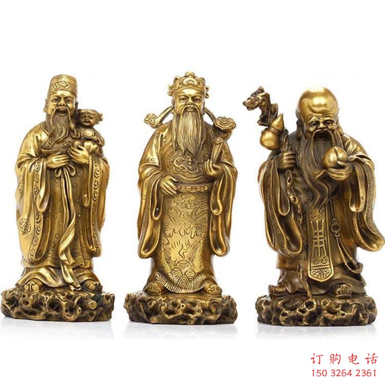 戶外福祿壽神像工廠，家用神像，鑄銅福祿壽神像生產(chǎn)